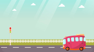 蓝天粉红巴士全国交通安全海报素材分享